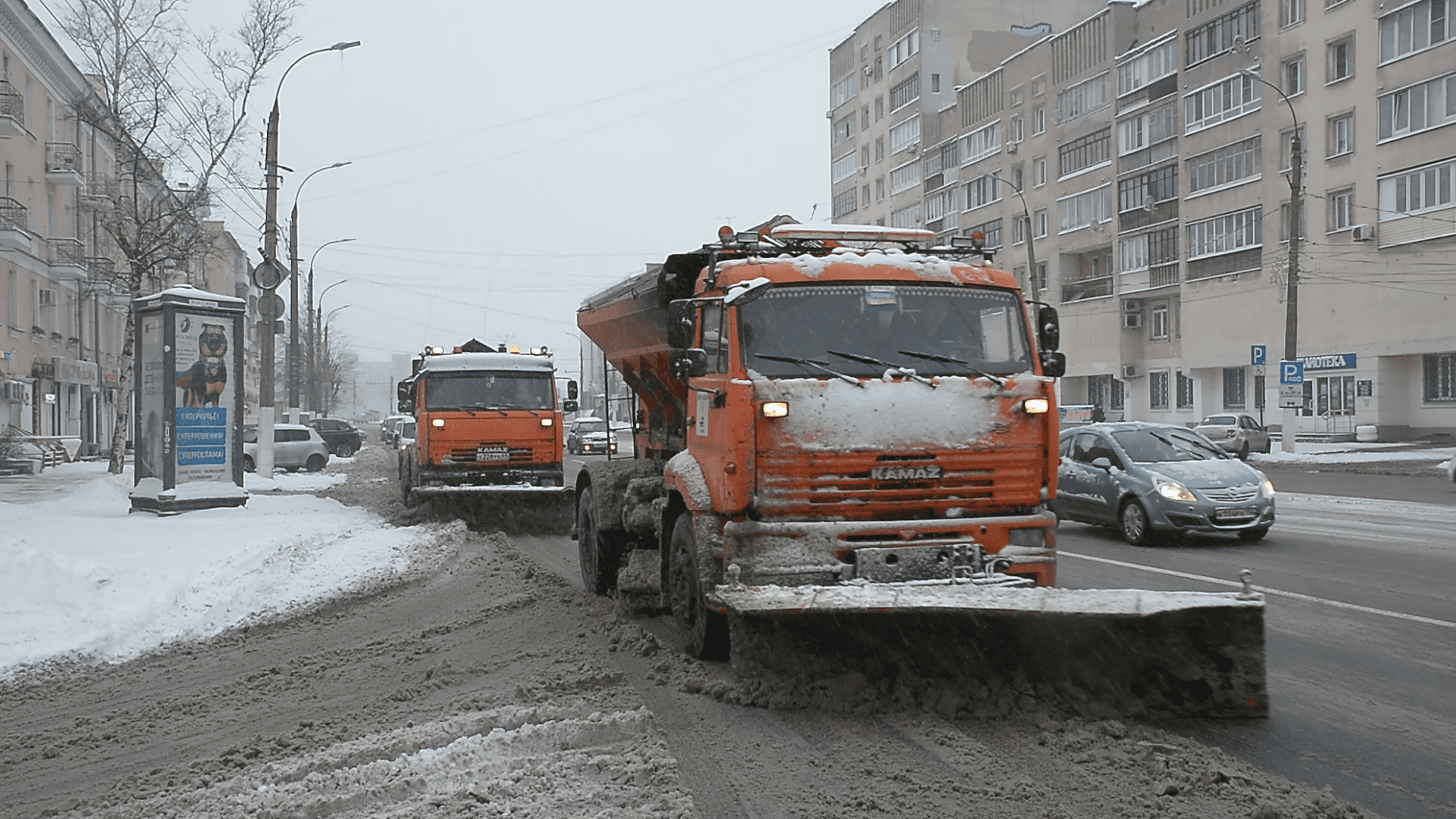 Цифра тверь. МУП ЖЭК Тверь. Снег на дороге. Уборка дорог. Уборка снега.